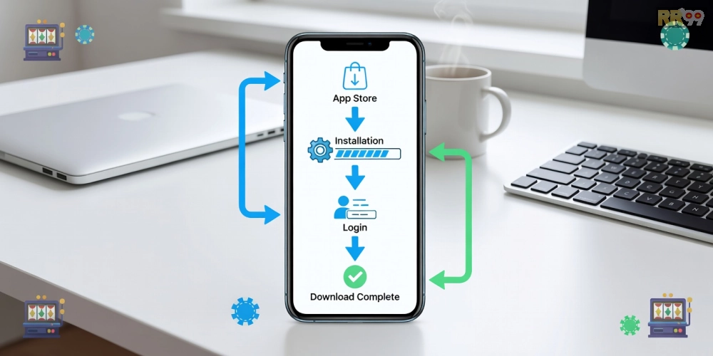 Hướng dẫn tải game nổ hũ rr99 chi tiết qua infographic dễ hiểu
